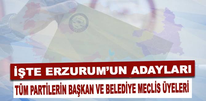 Erzurum'da Geçici aday listeleri seçim kurullarında