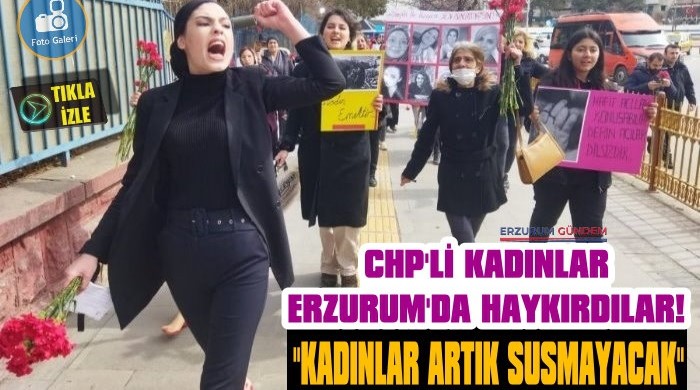 CHP’li kadınlar Erzurum’da yalın ayak yürüdü