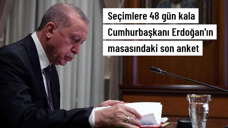 Seçimlere 48 gün kala Cumhurbaşkanı Erdoğan'ın masasındaki son anket
