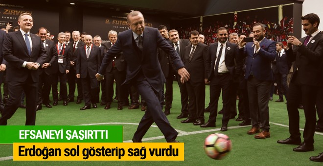 Cumhurbaşkanı Erdoğan'dan Marcel Desailly'e penaltı