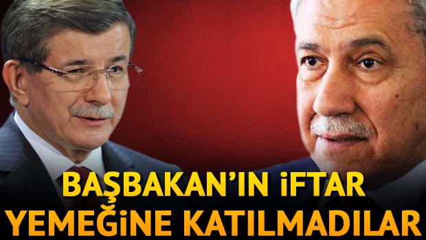 Arınç ve Davutoğlu, Başbakan Yıldırım'ın iftarına katılmadı