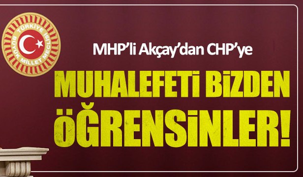 MHP'li Akçay: CHP muhalefeti bizden öğrensin