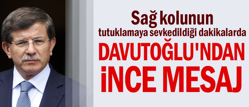 Sağ kolunun tutuklamaya sevkedildiği dakikalarda