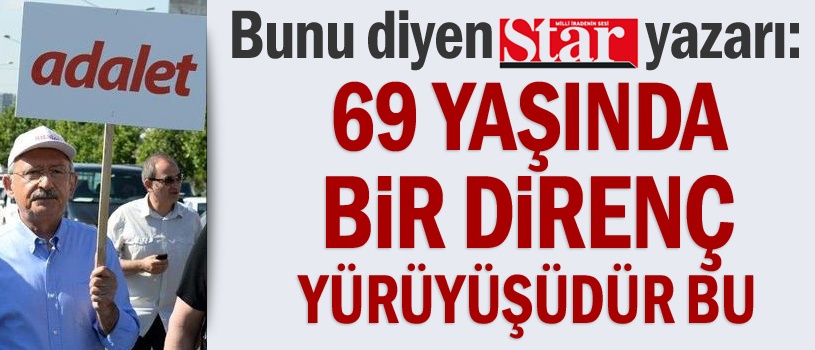 69 yaşında bir direnç yürüyüşüdür bu