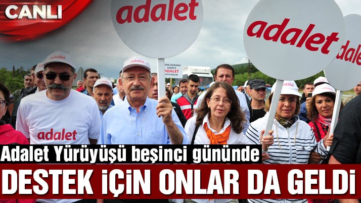 Adalet Yürüyüşü’nde beşinci gün