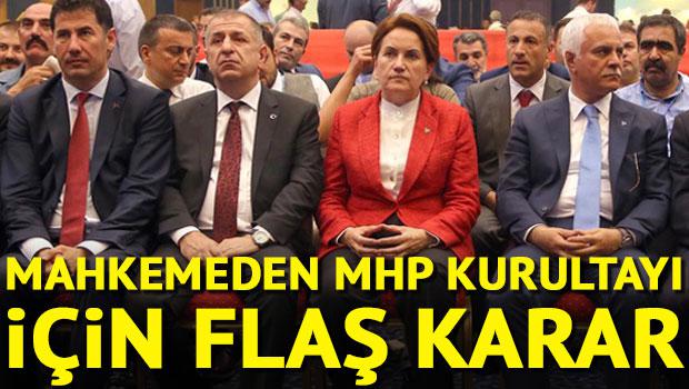 MHP'nin tüzük kurultayı iptal...