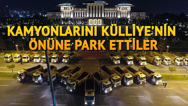 Kamyoncular Külliye'ye park etti