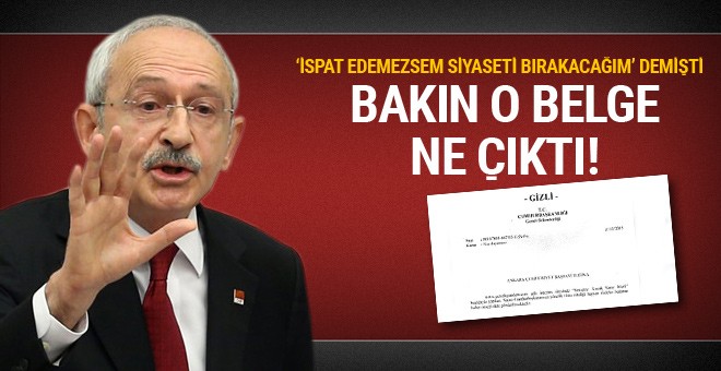 Kılıçdaroğlu fena çuvalladı o belge ortaya çıktı