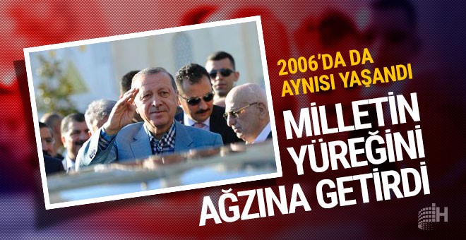 Erdoğan milletin yüreğini ağzına getirdi