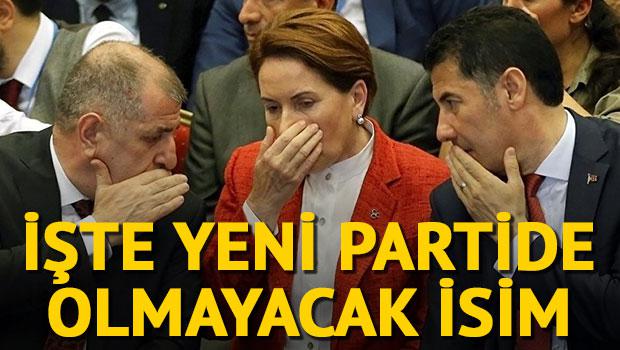 İşte yeni partide olmayacak isim