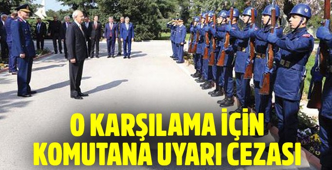 Tören mangası komutanına uyarı cezası