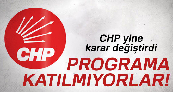 CHP anma programına katılmıyor