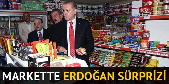 Cumhurbaşkanı Erdoğan markete girdi