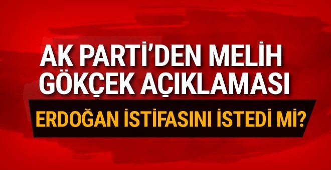 AK Parti'den Melih Gökçek açıklaması