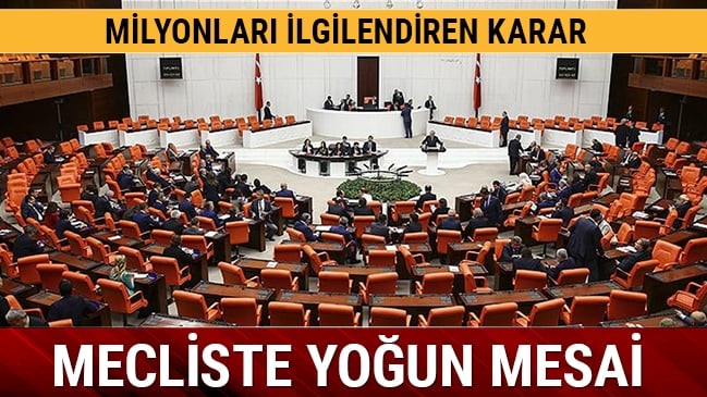 TBMM'de yoğun mesai