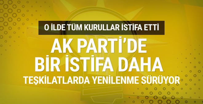 AK Parti'de bir il teşkilatı daha istifa etti!