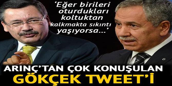 Arınç'tan çok konuşulan Gökçek tweet'i