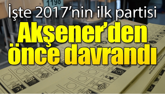 Meral Akşener'den önce davrandı!