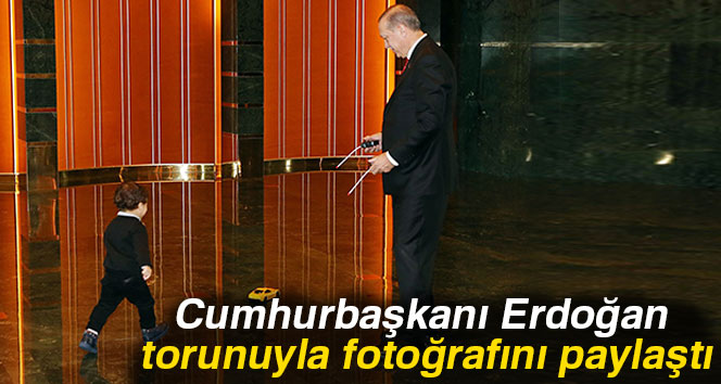 Cumhurbaşkanı Erdoğan, torunuyla fotoğrafını paylaştı