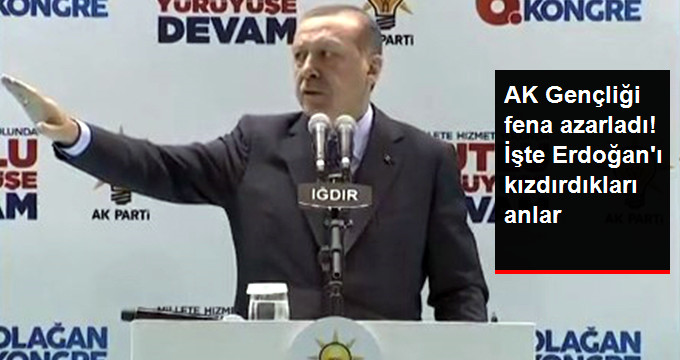 Erdoğan, Sürekli Slogan Atıp Sözünü Kesen AK Gençliği Azarladı