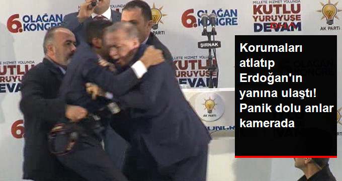 Şehit Yakını, Korumaları Aşıp Erdoğan'a Sarıldı, Kameralar Anbean Kaydetti