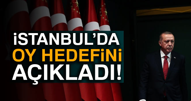 Cumhurbaşkanı Erdoğan, İstanbul için oy hedefini açıkladı