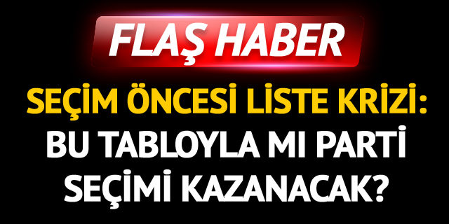 AK Parti'de liste krizi