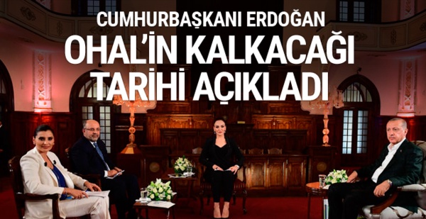 Cumhurbaşkanı Erdoğan OHAL için tarih verdi