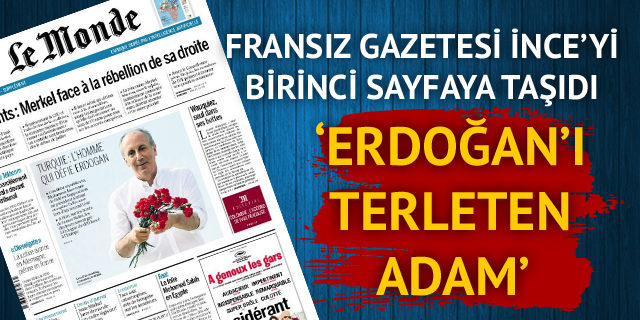 Fransız gazetesinin birinci sayfasında bir Türk