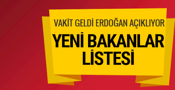 Erdoğan hükümetinin yeni kabinesi