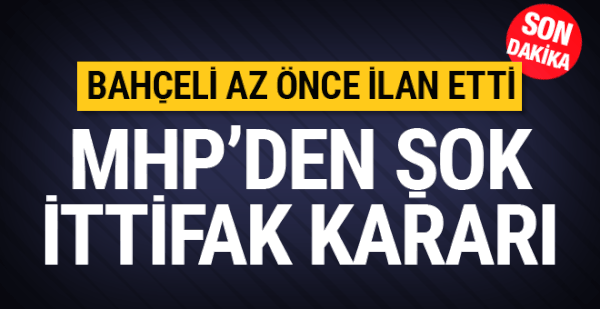 MHP- AK Parti ittifakı bitti Devlet Bahçeli şoke eden kararını duyurdu